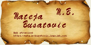 Mateja Bušatović vizit kartica